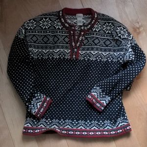Fair isle sweater.